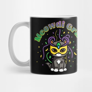 Meowdi Mardi Gras Cat Mug